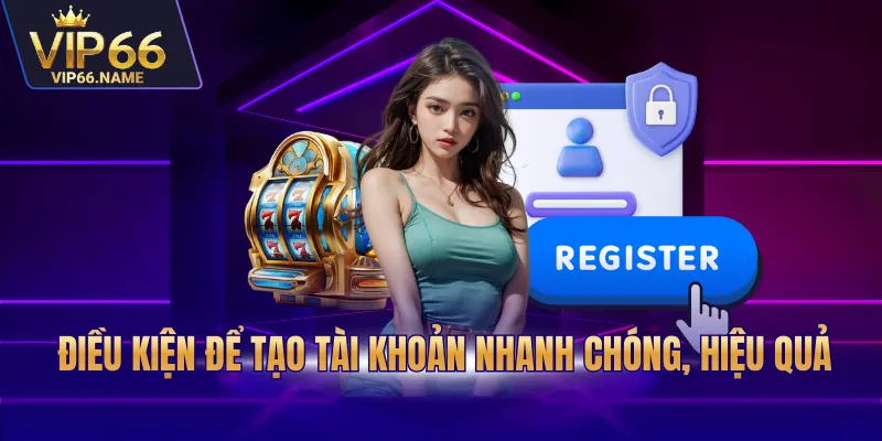 Điều kiện để tạo tài khoản nhanh chóng, hiệu quả