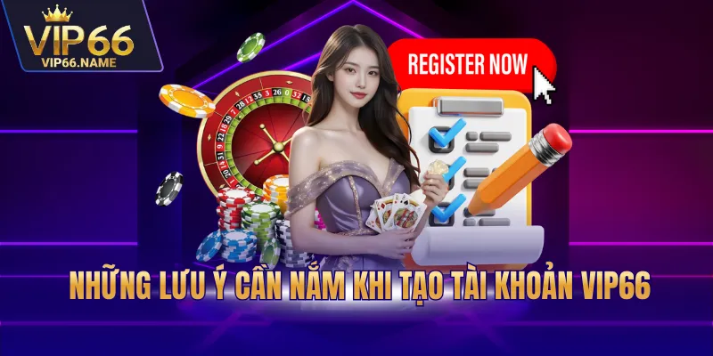 Những lưu ý cần nắm khi tạo tài khoản Vip66